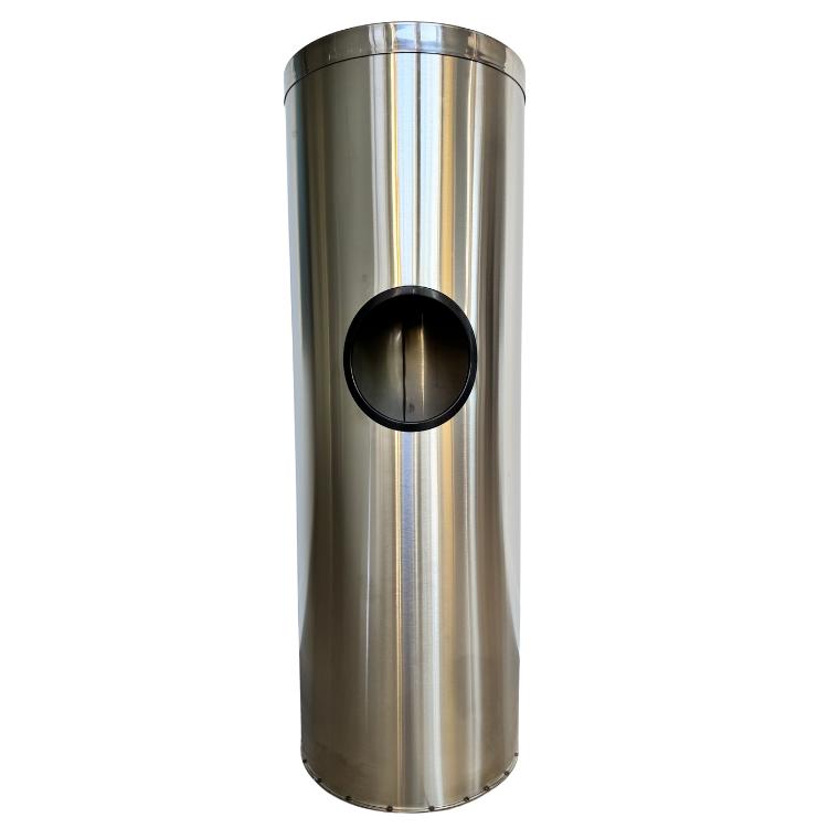 Stainless floor wipe dispenser in a gym