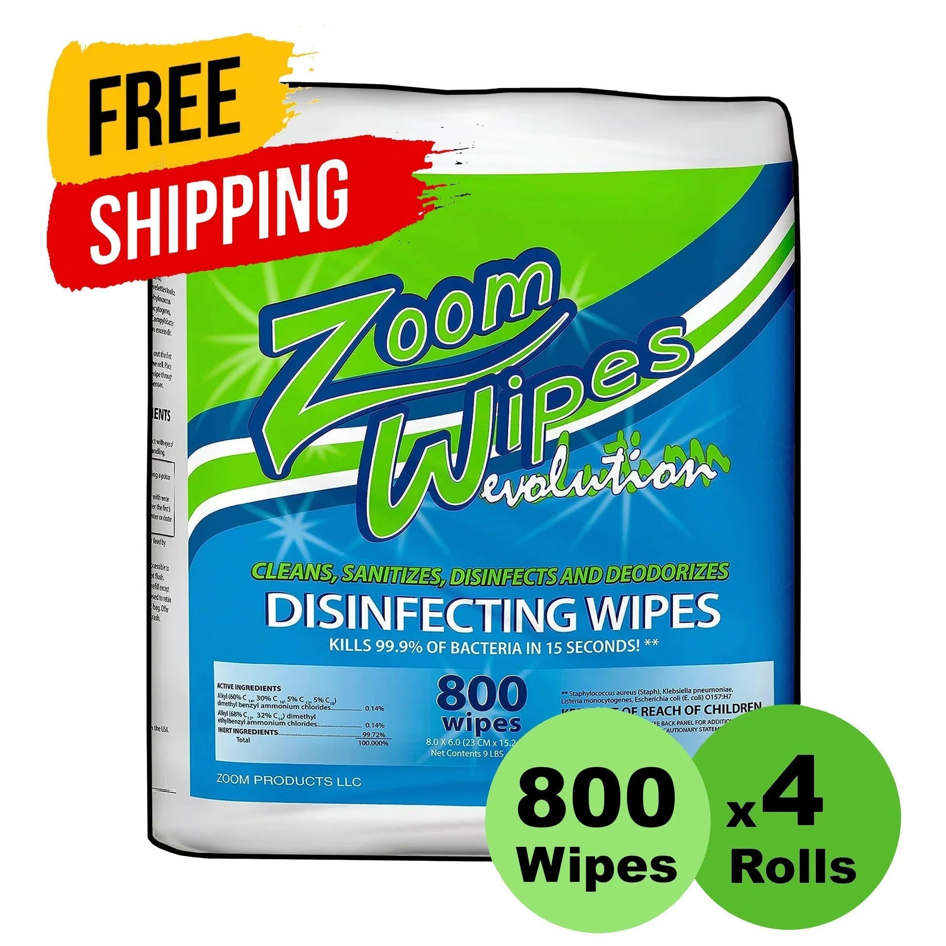 Zoom disinfecting wipes case with 800 wipes for cleaning
