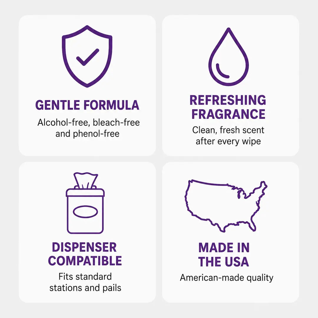 Mega cleaning and deodorizing wipes roll