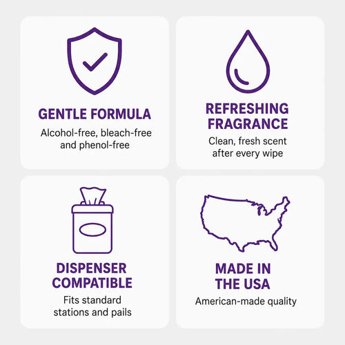 Mega cleaning and deodorizing wipes roll