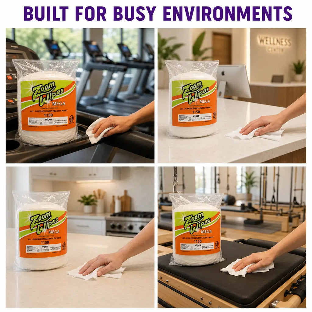 Mega cleaning and deodorizing wipes for gym equipment - product view 4