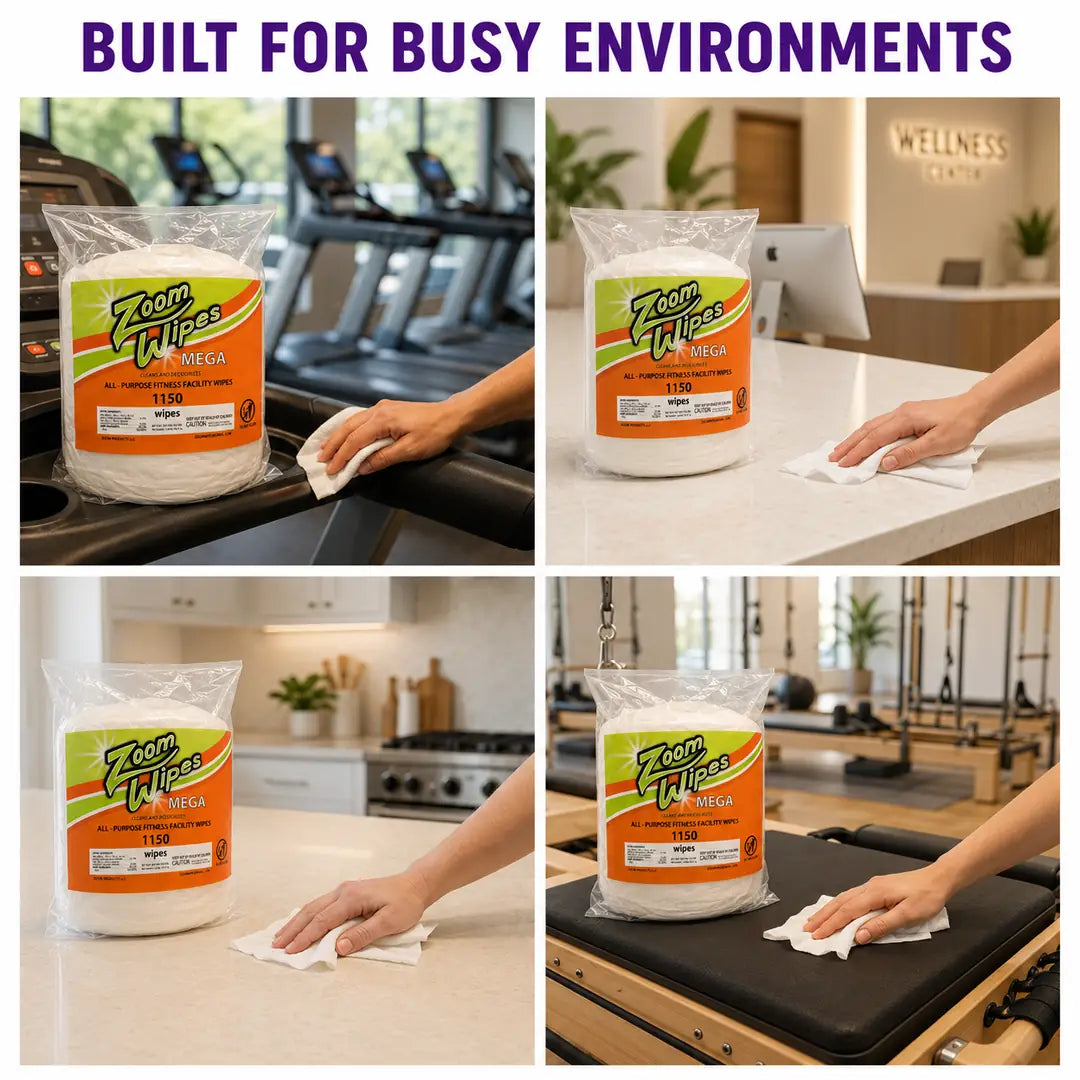 Mega cleaning and deodorizing wipes for gym equipment - product view 4
